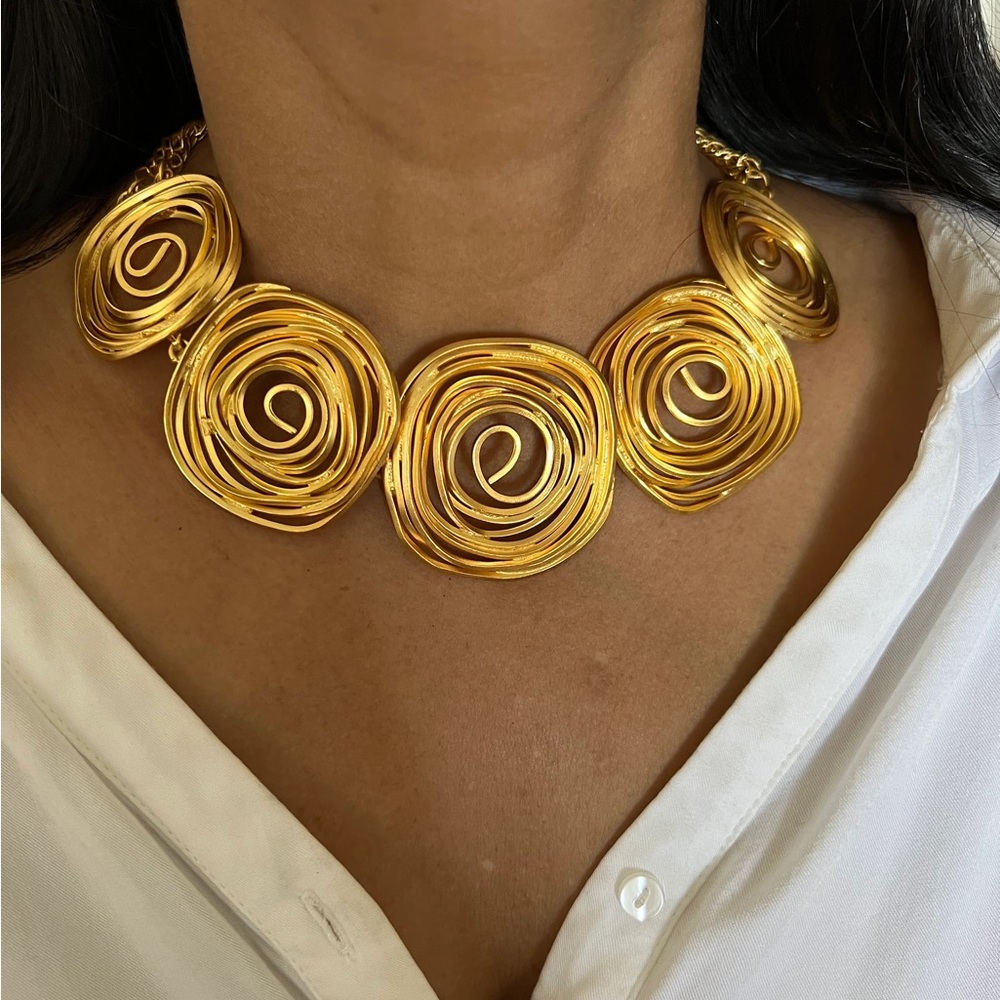Gold Spiral Necklace